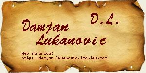 Damjan Lukanović vizit kartica